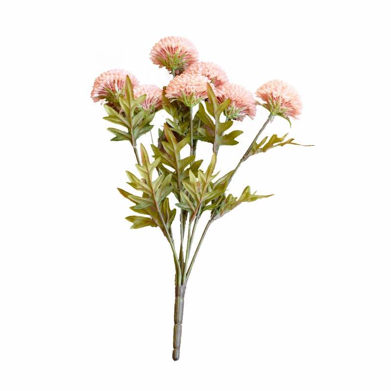 Set of 3 Artificial Pink Ball Dahlias Bundle of 7